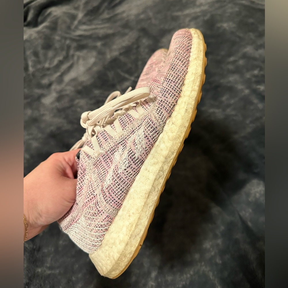 Adidas Black and Pink Boost Sneaker Size 8.5